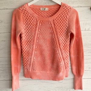 Custom Coral Bleach Dyed Sweater